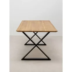 Tische-KARE Design Tisch Symphony Eiche Cross Schwarz 180X90Cm