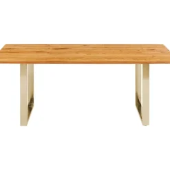 Tische-KARE Design Tisch Symphony Eiche Messing 180X90