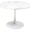 Tische-KARE Design Tisch Veneto Marmor Weis O110Cm