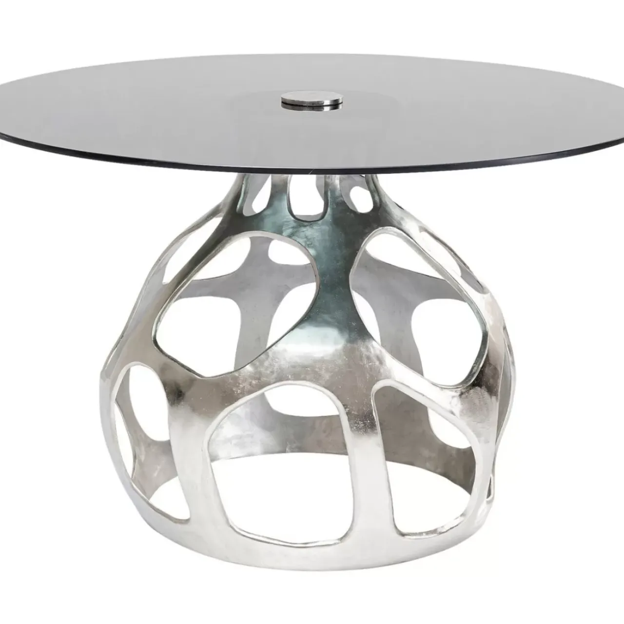 Tische-KARE Design Tisch Volcano Silber O120Cm