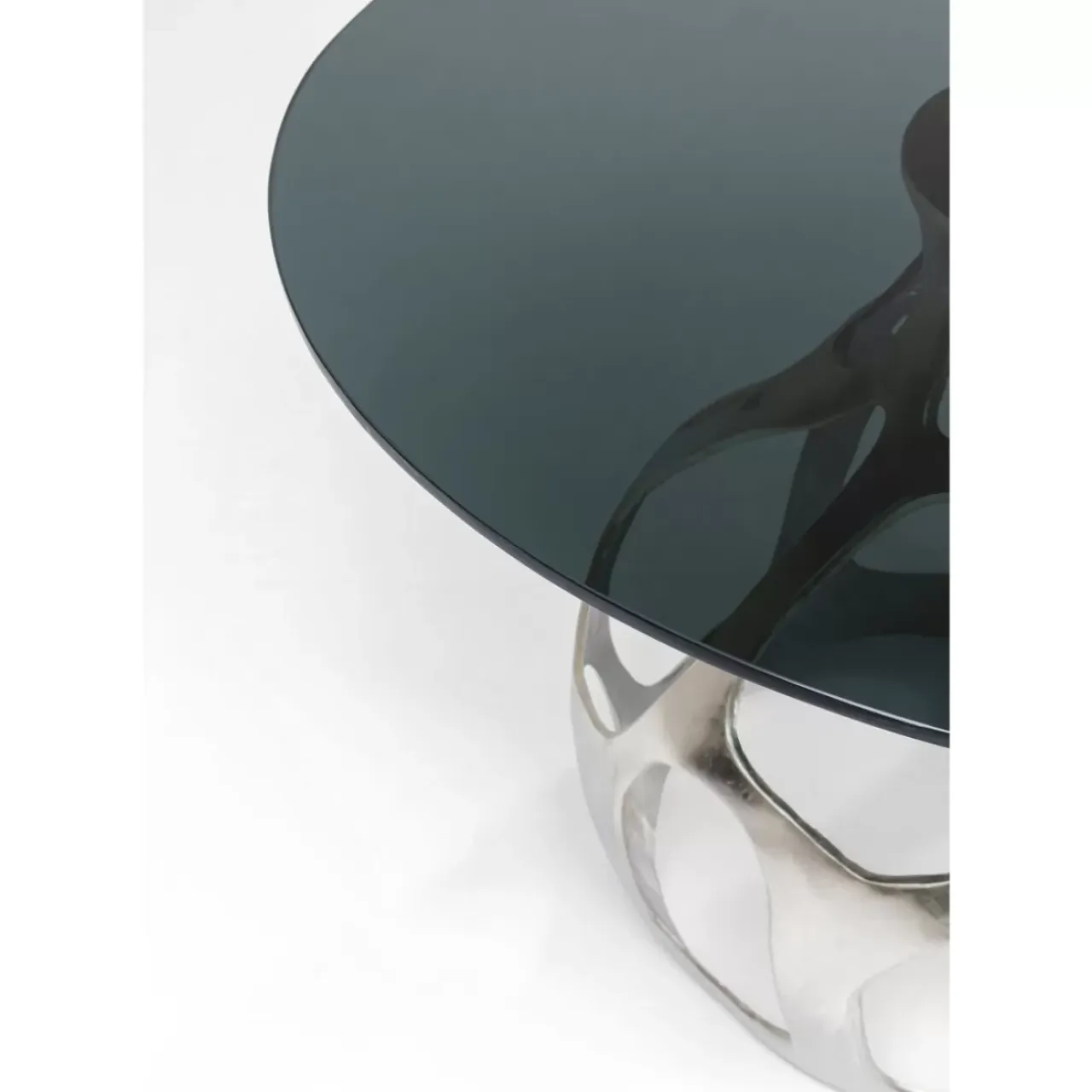 Tische-KARE Design Tisch Volcano Silber O120Cm