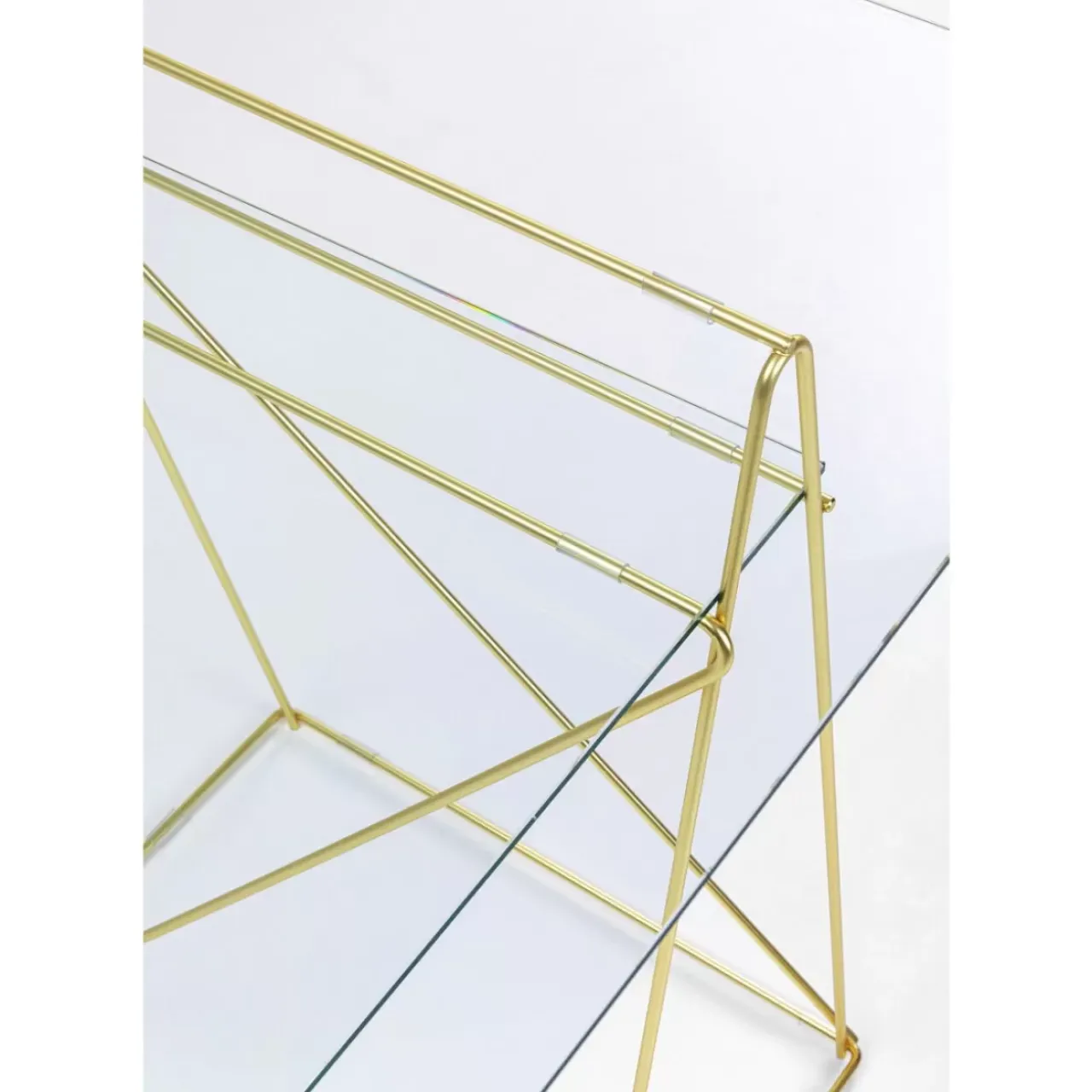 Tische-KARE Design Tischbock Polar Messing Matt (Paar) 31X49
