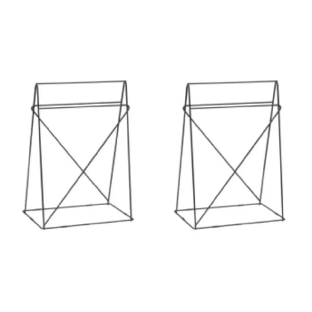 Tische-KARE Design Tischbock Polar (Paar) Schwarz 31X49Cm