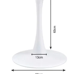 Tische-KARE Design Tischgestell Schickeria Weis O110Cm
