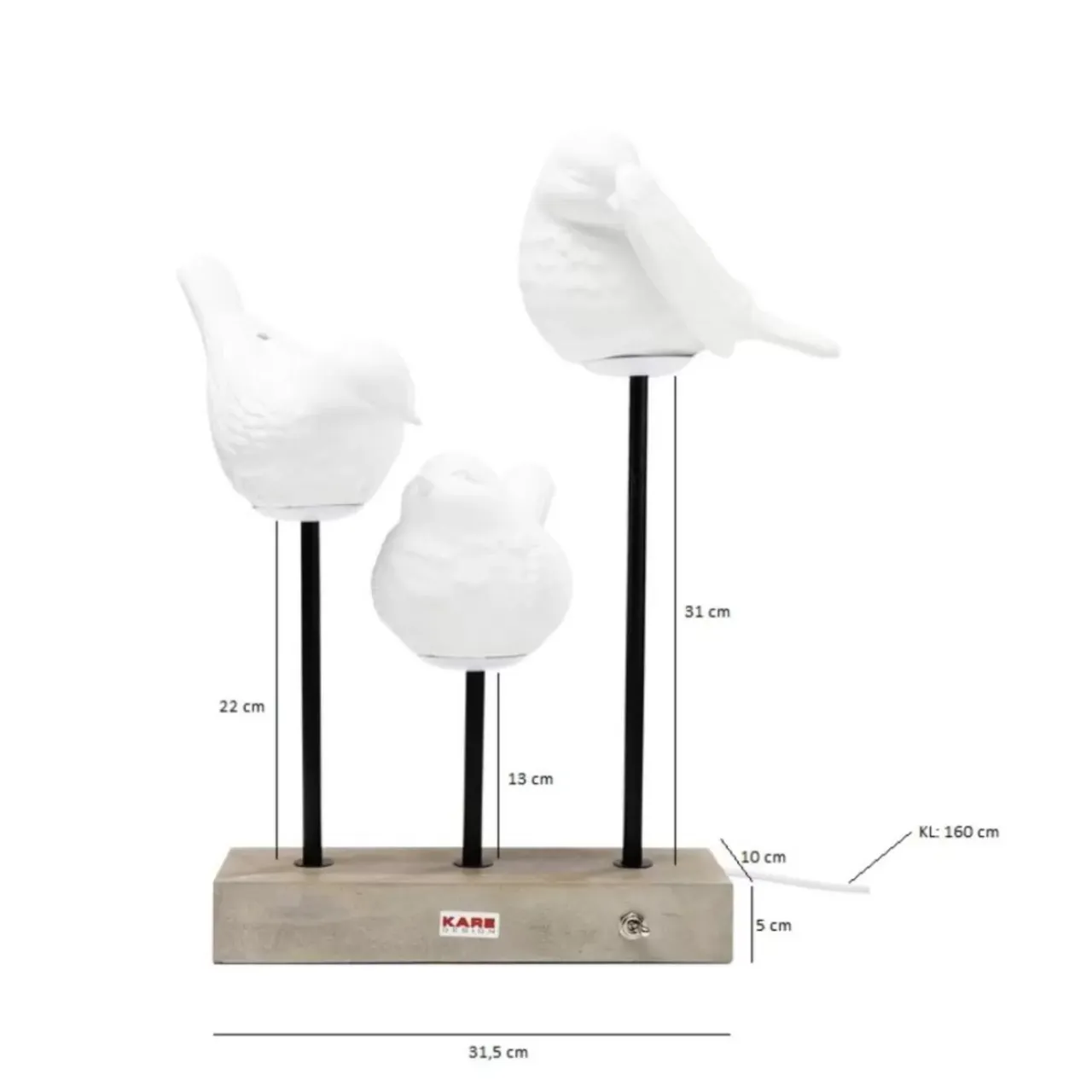 Tischleuchten-KARE Design Tischleuchte Animal Birds Led