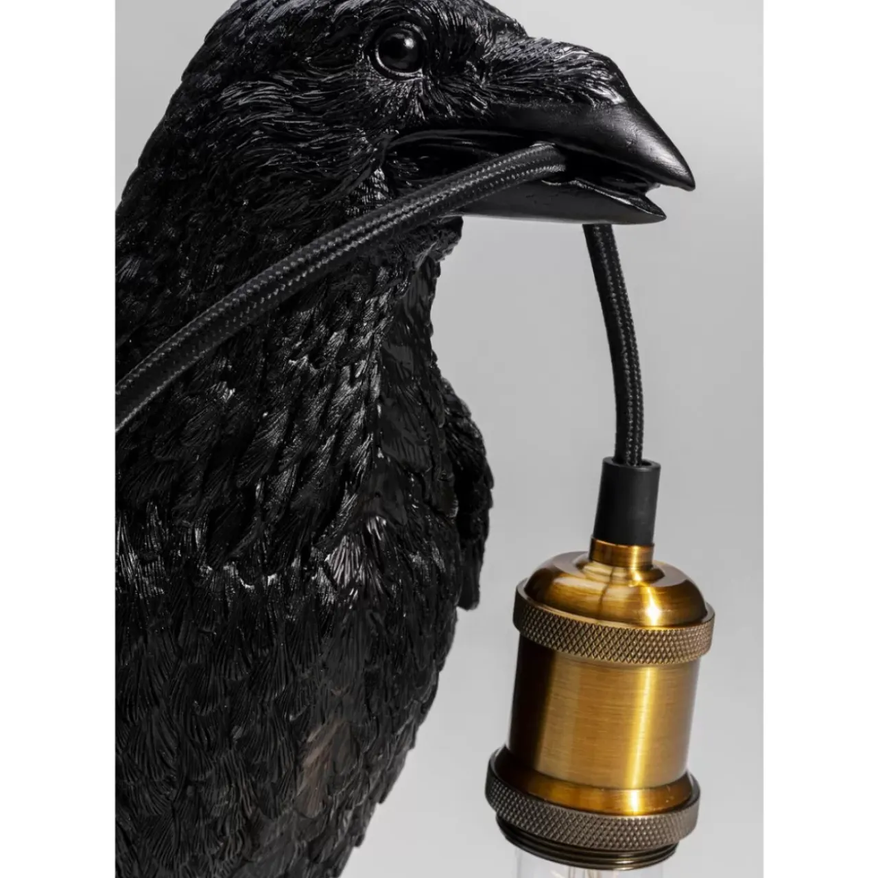 Tischleuchten-KARE Design Tischleuchte Animal Crow Matt Schwarz