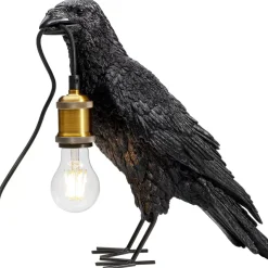 Tischleuchten-KARE Design Tischleuchte Animal Crow Matt Schwarz
