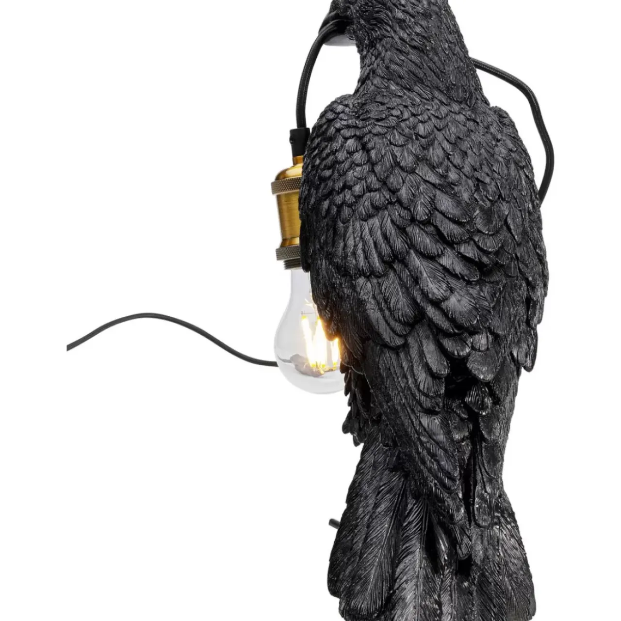 Tischleuchten-KARE Design Tischleuchte Animal Crow Matt Schwarz