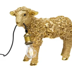 Tischleuchten-KARE Design Tischleuchte Animal Flower Sheep Gold 36Cm