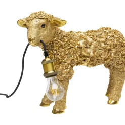 Tischleuchten-KARE Design Tischleuchte Animal Flower Sheep Gold 36Cm