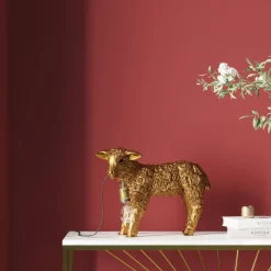 Tischleuchten-KARE Design Tischleuchte Animal Flower Sheep Gold 36Cm