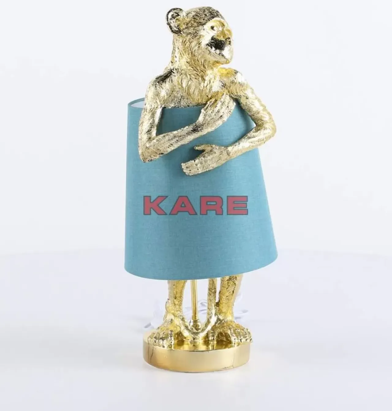 Tischleuchten-KARE Design Tischleuchte Animal Monkey Gold Blau