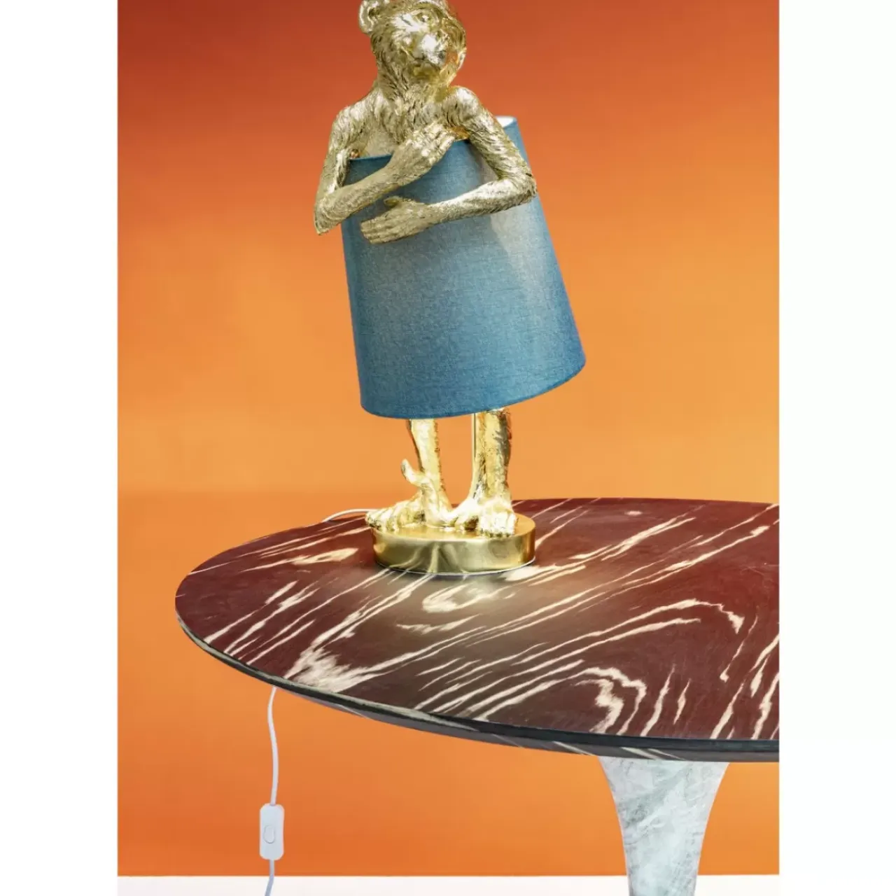 Tischleuchten-KARE Design Tischleuchte Animal Monkey Gold Blau