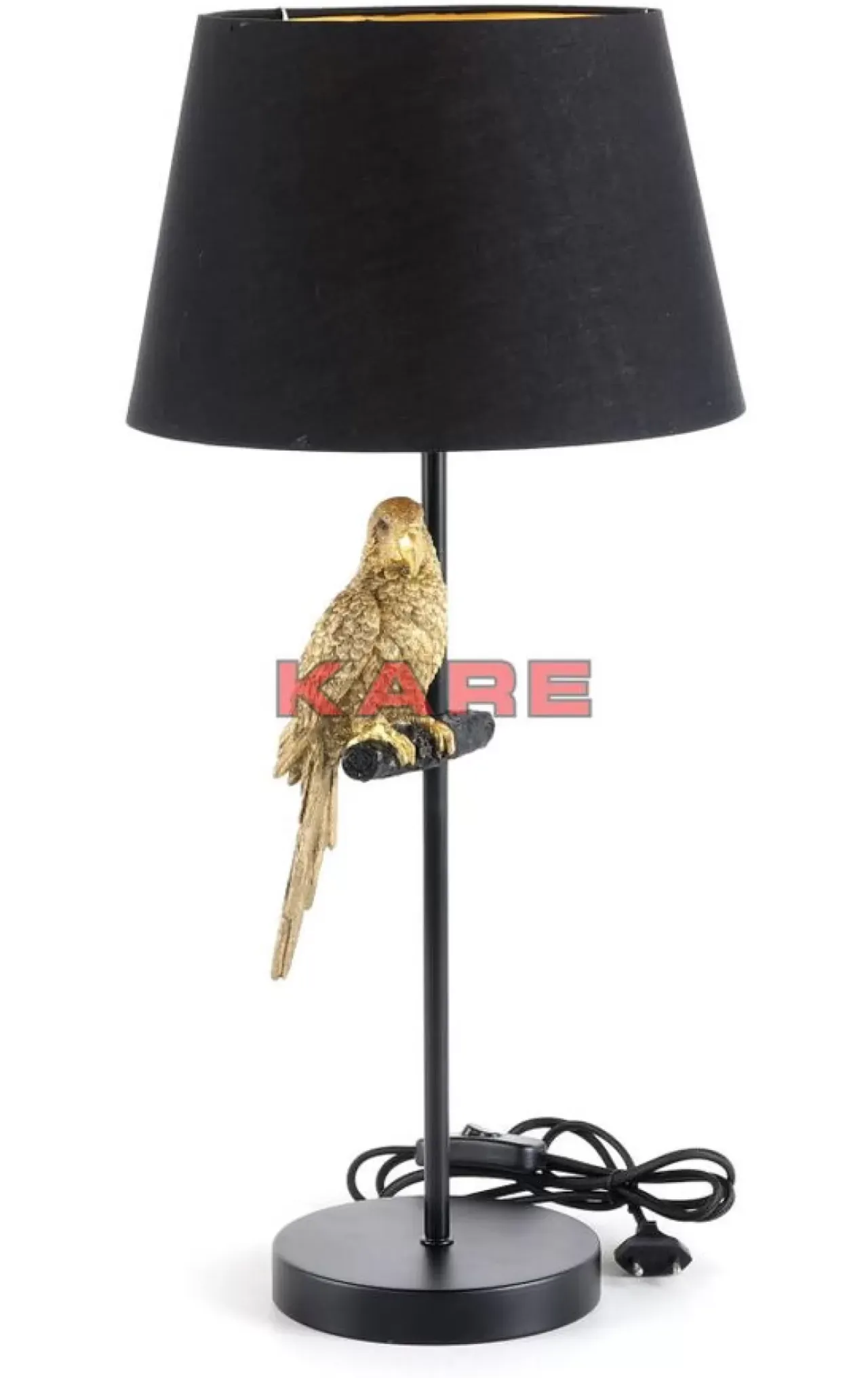 Tischleuchten-KARE Design Tischleuchte Animal Parrot Gold 56Cm