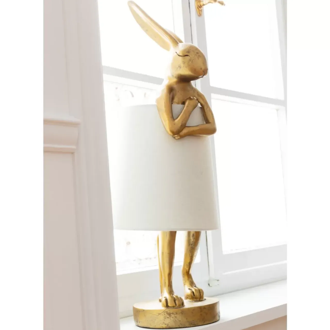 Tischleuchten-KARE Design Tischleuchte Animal Rabbit Gold 68Cm