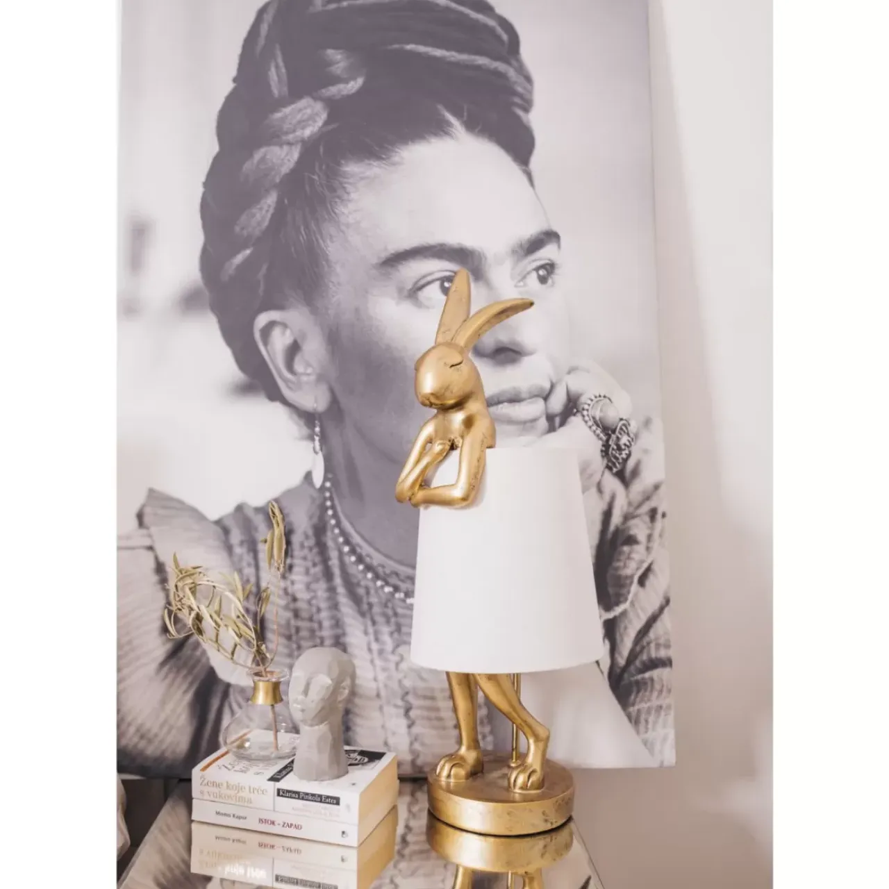Tischleuchten-KARE Design Tischleuchte Animal Rabbit Gold 68Cm