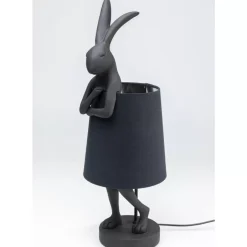 Tischleuchten-KARE Design Tischleuchte Animal Rabbit Matt Schwarz 68Cm
