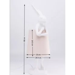 Tischleuchten-KARE Design Tischleuchte Animal Rabbit Weis 68Cm