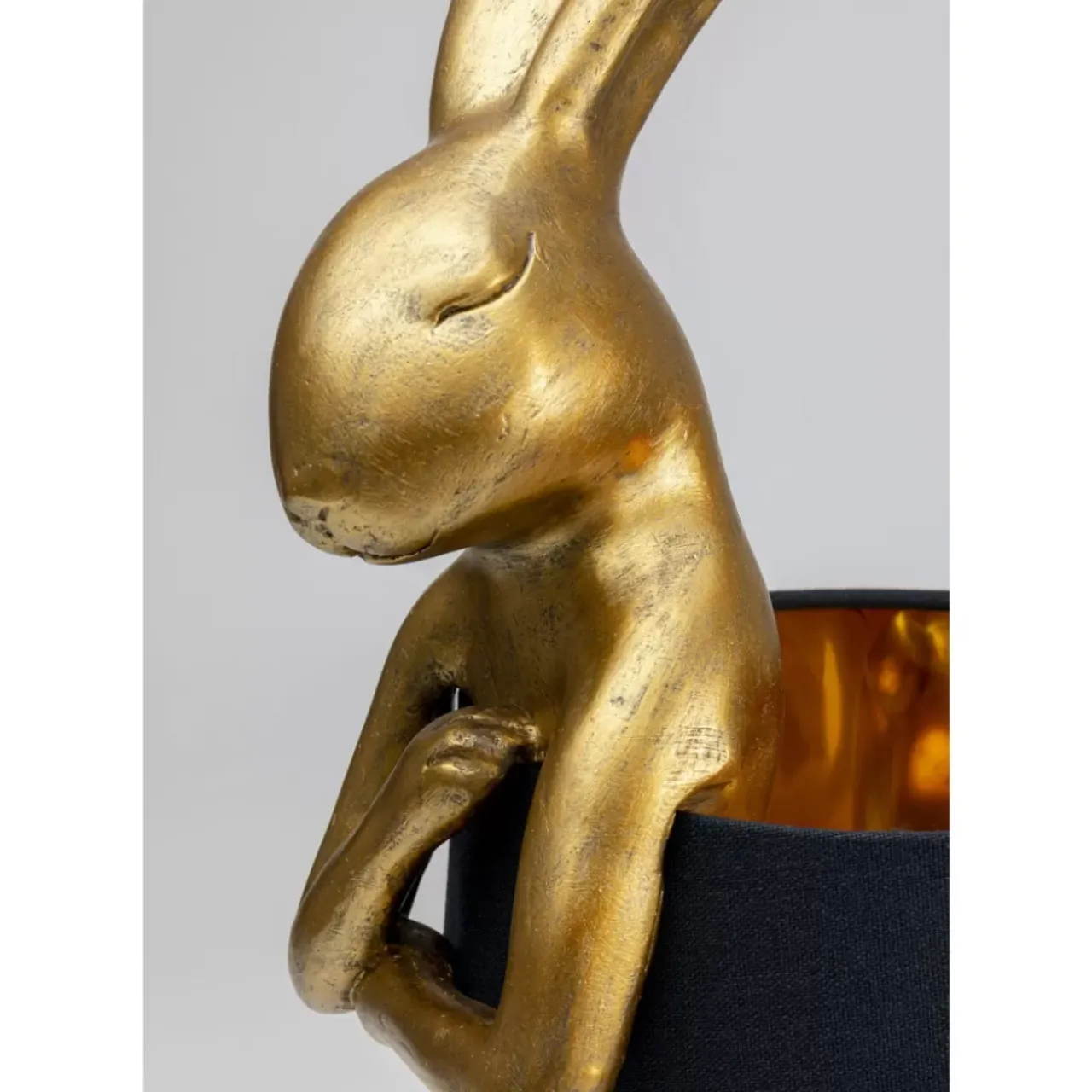 Tischleuchten-KARE Design Tischleuchte Animal Rabbit Gold/Schwarz 68Cm