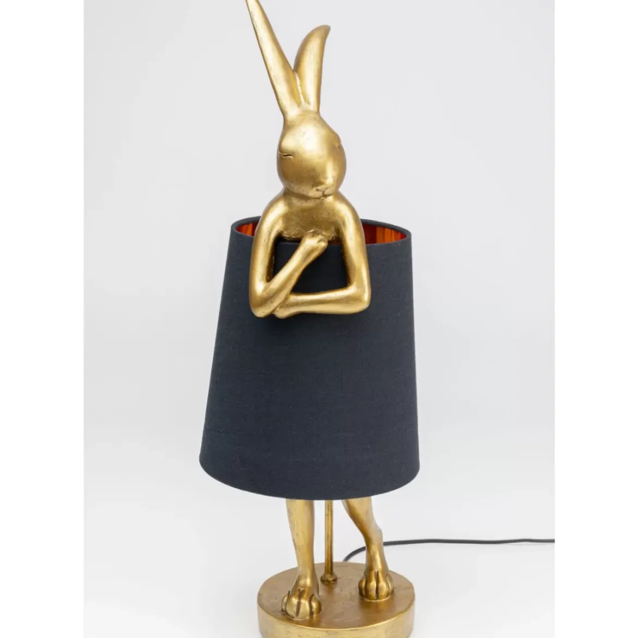 Tischleuchten-KARE Design Tischleuchte Animal Rabbit Gold/Schwarz 68Cm