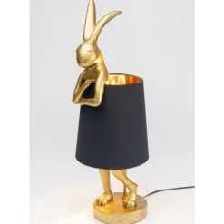 Tischleuchten-KARE Design Tischleuchte Animal Rabbit Gold/Schwarz 68Cm