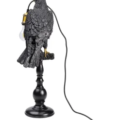 Tischleuchten-KARE Design Tischleuchte Animal Sitting Crow Matt Schwarz