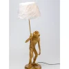 Tischleuchten-KARE Design Tischleuchte Animal Standing Monkey Gold 51Cm
