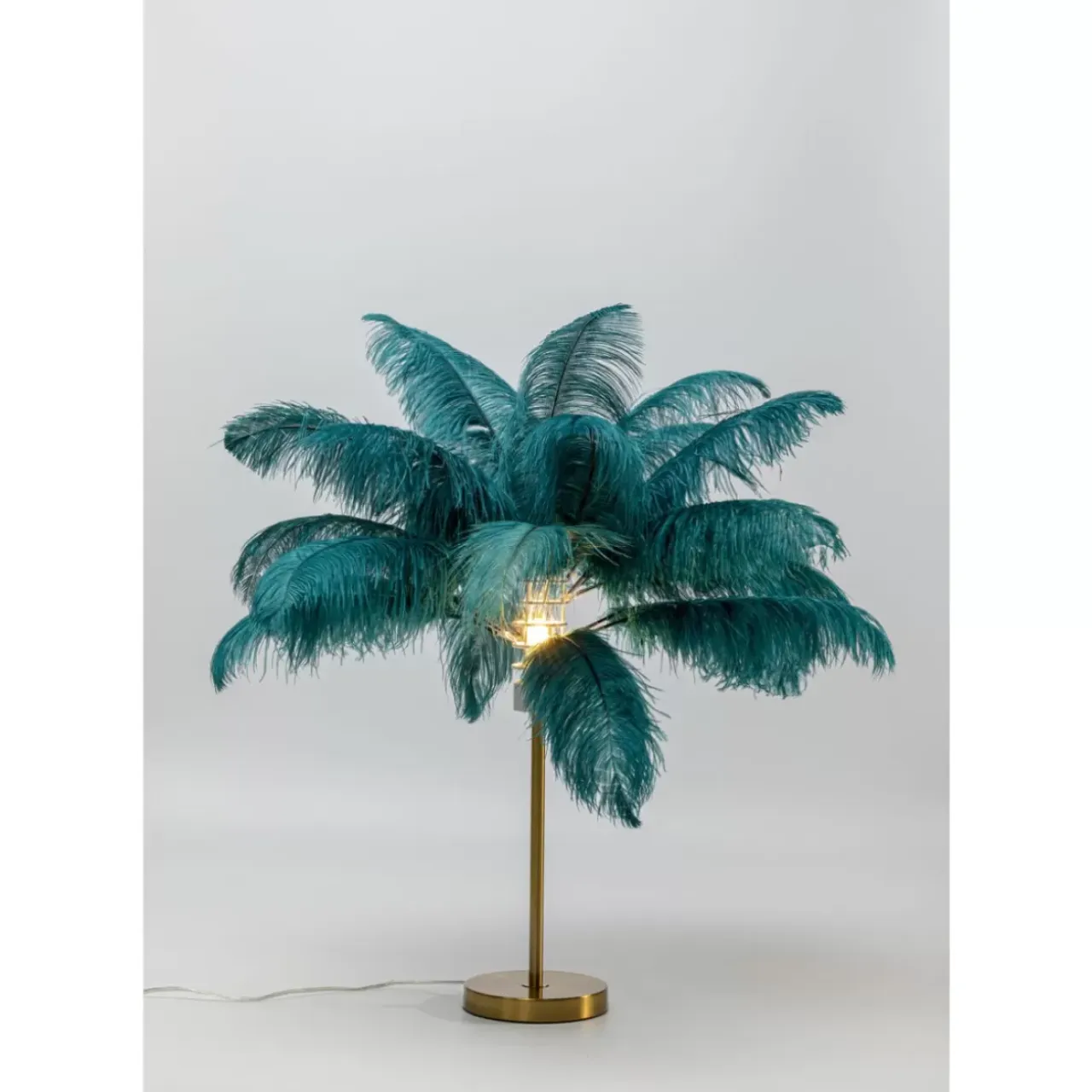 Tischleuchten-KARE Design Tischleuchte Feather Palm Grun 60Cm