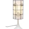 Tischleuchten-KARE Design Tischleuchte Grid Face Weis 60Cm