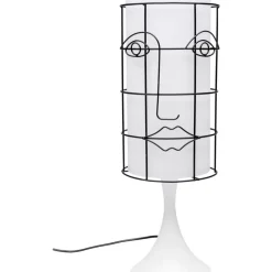 Tischleuchten-KARE Design Tischleuchte Grid Face Weis 60Cm