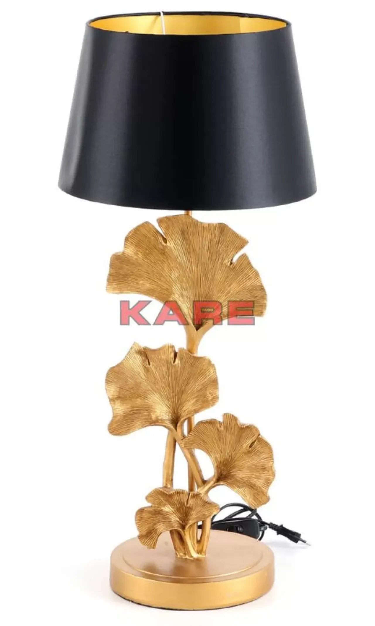 Tischleuchten-KARE Design Tischleuchte Leaf Gold