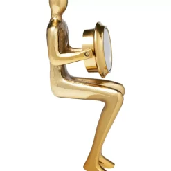 Uhren-KARE Design Tischuhr Sitting Man Gold 8X27Cm