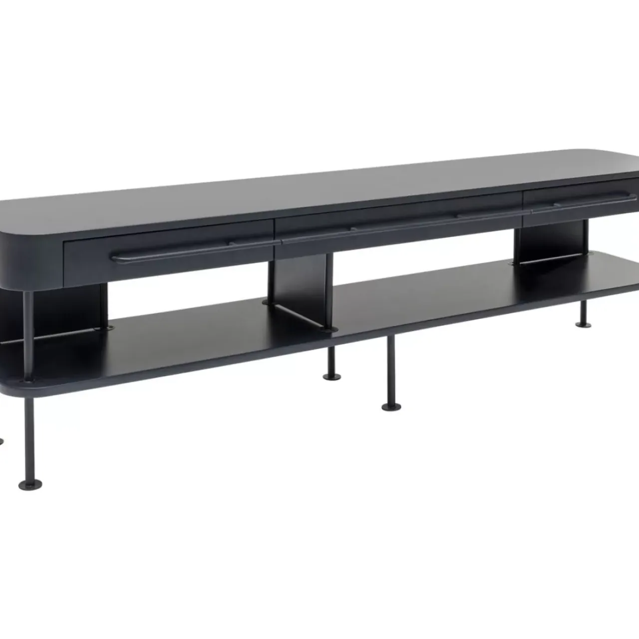 Kommoden & Sideboards-KARE Design Tv Regal Montieri Anthrazit 160X47Cm