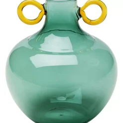 Vasen-KARE Design Vase Amore Handle Blau 16Cm