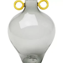 Vasen-KARE Design Vase Amore Handle Grau 23Cm