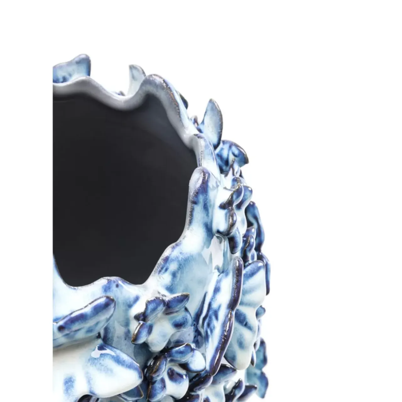 Vasen-KARE Design Vase Butterflies Lightblue 35Cm