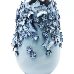 Vasen-KARE Design Vase Butterflies Lightblue 35Cm