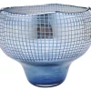 Vasen-KARE Design Vase Grid Luster Blau 28Cm