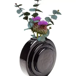 Vasen-KARE Design Vase Las Vegas Disc Schwarz