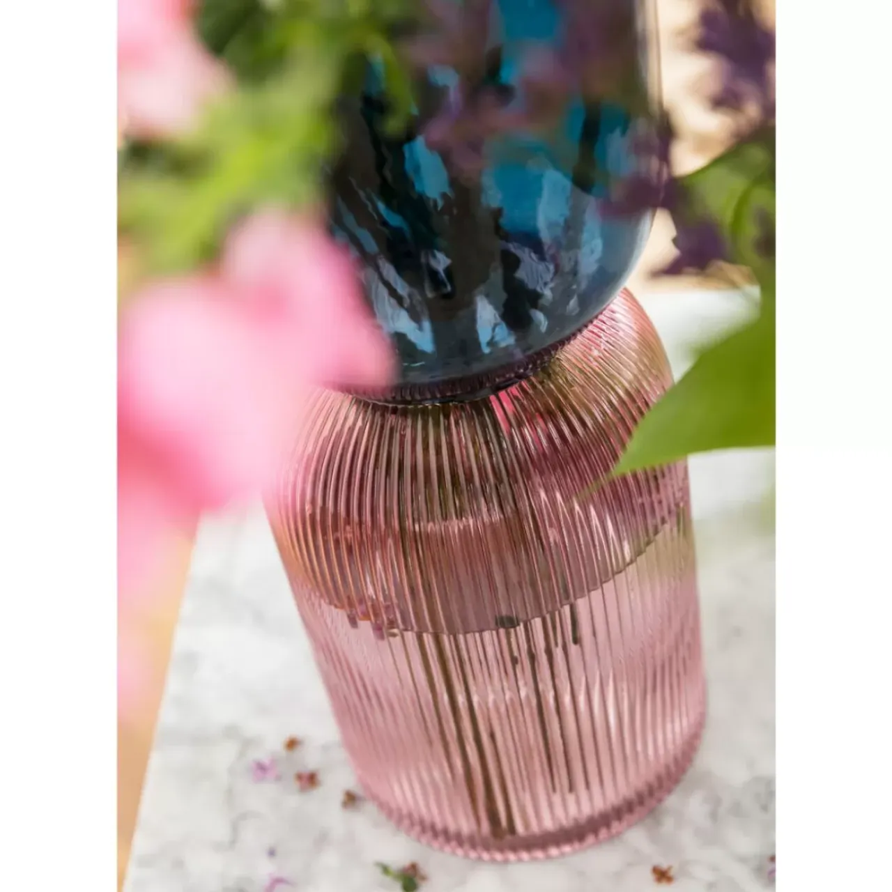 Vasen-KARE Design Vase Marvelous Duo Blau Lila 40Cm