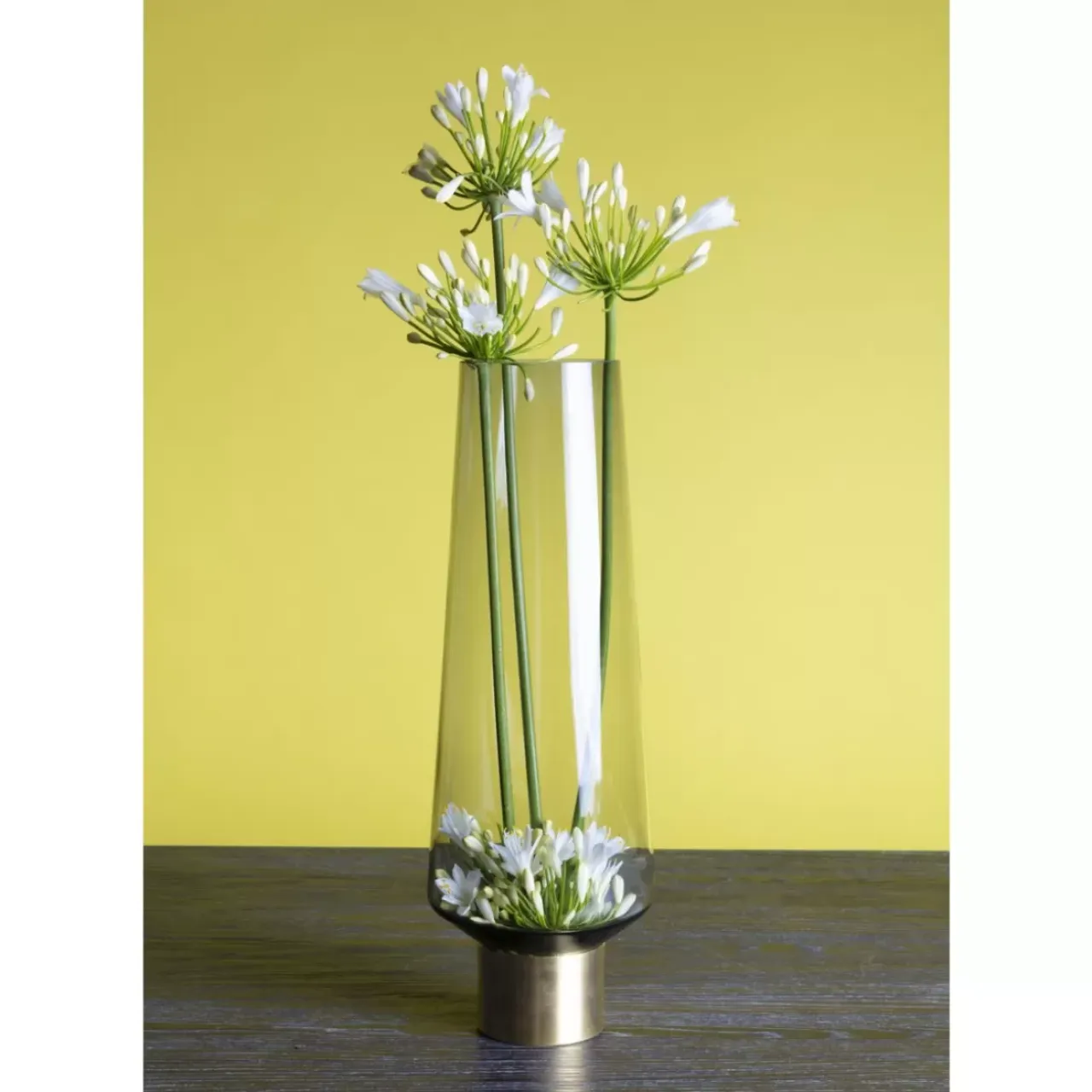 Vasen-KARE Design Vase Noble Ring Grau 40Cm