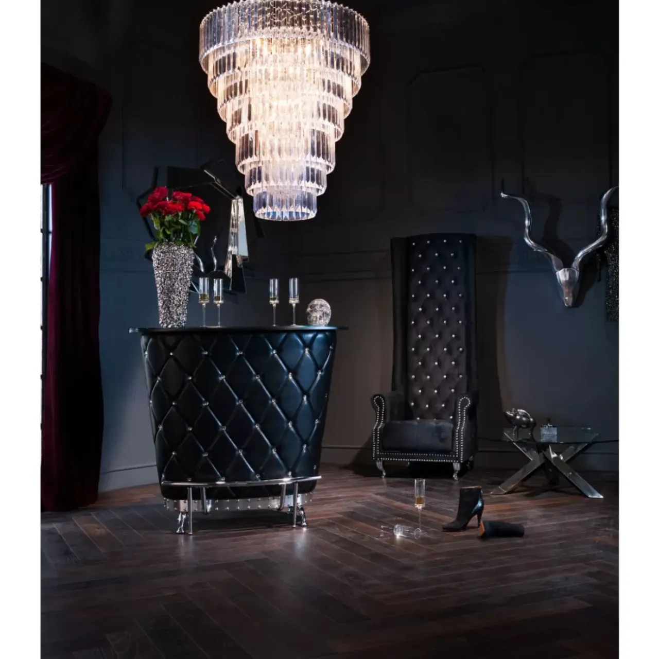 Vasen-KARE Design Vase Rose Multi Chrom Big