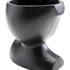 Vasen-KARE Design Vase Rostro Schwarz 17Cm