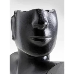 Vasen-KARE Design Vase Rostro Side Schwarz 27Cm