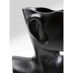 Vasen-KARE Design Vase Rostro Side Schwarz 27Cm