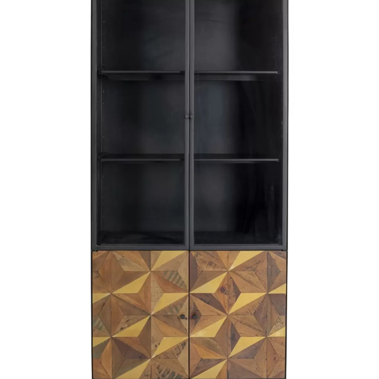 Regale-KARE Design Vitrine Illusion Gold 90X180Cm