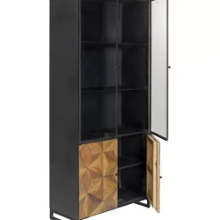 Regale-KARE Design Vitrine Illusion Gold 90X180Cm