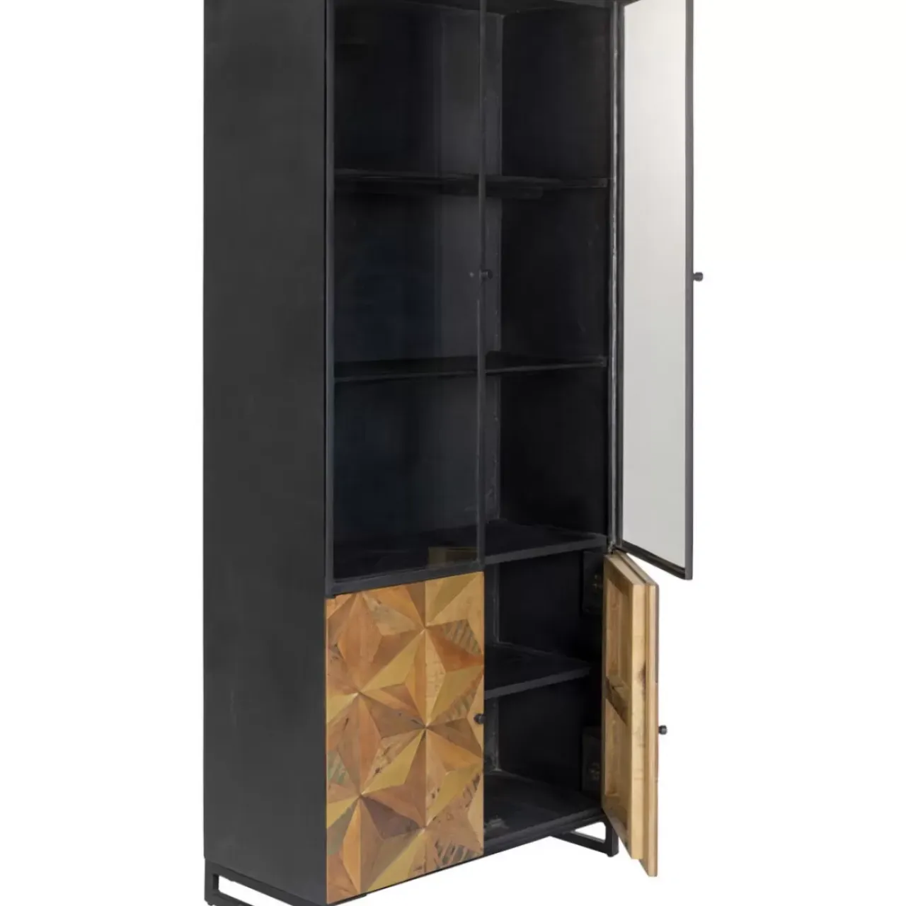 Regale-KARE Design Vitrine Illusion Gold 90X180Cm