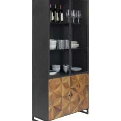 Regale-KARE Design Vitrine Illusion Gold 90X180Cm