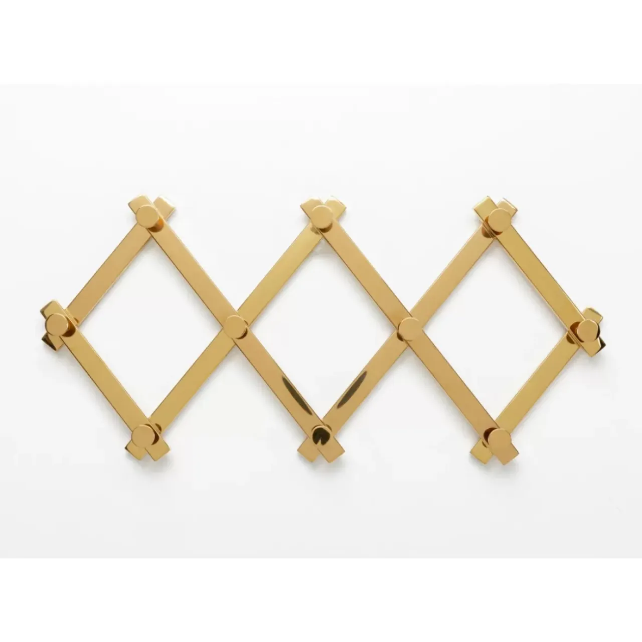 Kleinmöbel & Sonstiges-KARE Design Wandgarderobe Crossing Gold 9(+71)Cm